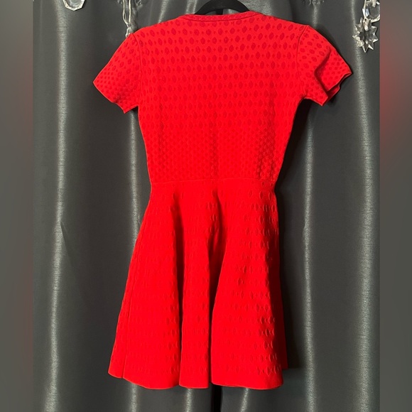 Red Knit Mini Dress - Picture 2 of 5